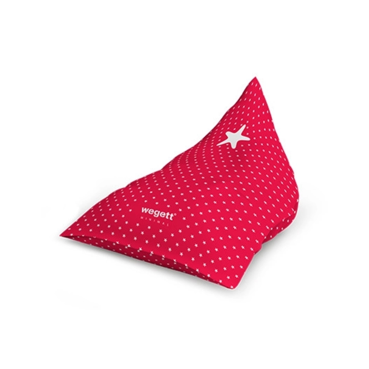 Sedací vak Triangle Minimal Star Red | Wegett